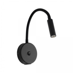 Kinkiet Lagos czarny do sypialni, z włącznikiem i gniazdem USB, regulowane czarne ramię na G9 10200 TK Lighting