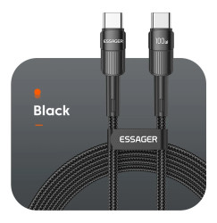 Kabel USB-C / USB-C ESSAGER PD 100W 5A 480Mb/s 3m