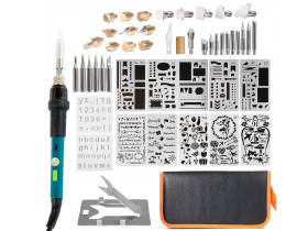 Pirograf wypalarka do drewna 60W lutownica grotowa zestaw 49 elementów DSC3 KIT6