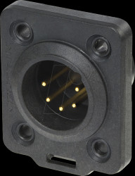 NC5MDX-TOP XLR-Chassis connector male 5-pole TOP