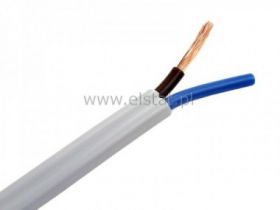OMYP kabel energetyczny 2x0.5mm 300V płaski biały