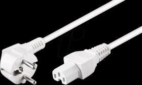30370 High-power connection cord, 2 m, white