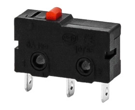 Mikroprzełącznik krańcowy bez dźwigni, styk NO-NC wspólny pin