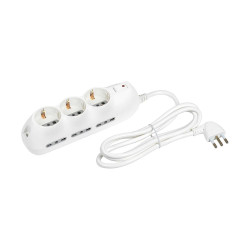 Listwa zasilająca 1.5m 9 gniazda Przedłużacz z gniazdami typ 2P+T, Niemieckie P30 250 V AC