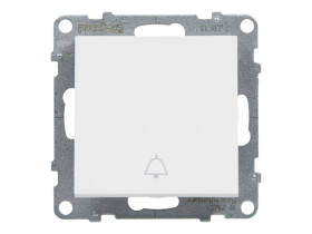 SUNO Wyłącznik zwierny przycisk "dzownek" zaciski automatyczne biały 721113 LEGRAND