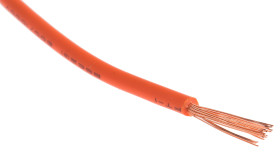 Przewód montażowy 1,5 mm² Pomarańczowy RS PRO PVC TI3 16 AWG 1 kV DC, 600 V AC dł. 100m 30/0,25 mm 105°C BS6231