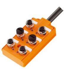 ASB 6/LED 5-4-330/5 M Rozdzielacz 6 portów M12 (5/4 stykowe - 1 sygnał na złącze), sygnalizacja LED, przewód w izolacji PUR, dłu