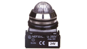 Lampka Sygnalizacyjna 30Mm Bezbarwna 24V Ac/Dc Żarówka W0-L-Nef30le/24V B