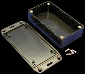 1591BFLBK Multi ABS housing,112 x 62 x 31 mm, black, flanged