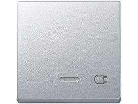 MERTEN SYSTEM M Klawisz z lampką sygnalizacyjną i oznaczeniem „Gniazdo” aluminium MTN431760 SCHNEIDER ELECTRIC