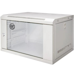 Szafa wisząca RACK 19 6U 400mm drzwi szklane szara GT Series AG