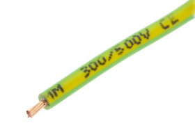 Przewód jednożyłowy linkowy, 2491B, 1 mm², 32/0,2 mm, 17 AWG, Bezhalogenowe, 500 V, Zielony/Żółty, dł. 100m, RS PRO