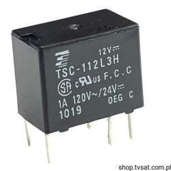 TSC-112L3H Signal Relay 12VDC 1A THT TE-CONN