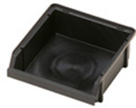 ESD clear box, black, (L x W x D) 50 x 125 x 130 mm, ESD SICHTBOX 2-80
