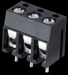 CTB1202/3BK Solderable screw terminal - 3-pole, RM 5 mm, 90°