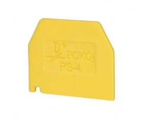 Płytka skrajna do złączek ZG-G2,5 i ZG-G4 żółty PS-4 A41-6101