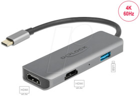 87780 USB Type-C™ Dual HDMI Adapter with 4K 60 Hz and USB Port