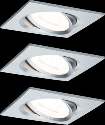 93456 Nova Coin recessed light, 6 W, 2700 K, 50°, square, turned alumi