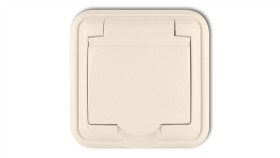 Liza Gniazdo Bryzgoszczelne Z/U (Klapka Beľowa) Beżowy 1Gph-1Z