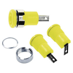 St&#xE4;ubli 233070-24 SLB4-F/A safety jack socket yel &#xD8; 4 mm 1 pc