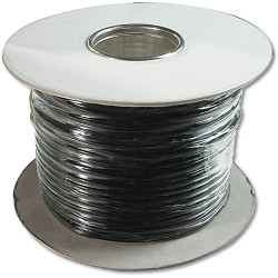 Telephone cable, 8-wire, 8 x AWG 26, black, AK-460702-100-S, package with 100 meters