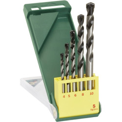 Bosch 2607017083 Carbide Twist Drill Concrete Set Straight Shank 4 to 10mm 7-pcs