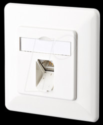 130C371002-I E-DAT C6A 1 port UP pure white RAL9010