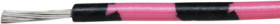 PVC-switching strand, highly flexible, LiYv, 0.14 mm², 18 x 0.1 mm, black/pink, outer Ø 1.1 mm, BYB-5-92F548