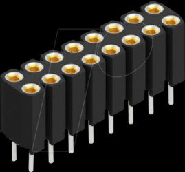 BL 6 16 Socket, 2-row, 2 x 8 - 2.54 mm