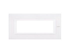 AXOLUTE Ramka 1 pojedyncza prostokątna 6 modułowa białe szkło HA4806VBB LEGRAND
