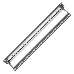 Digitus DN-91411 Modular Patch Panel Shielded 24-Port 1U 19-inch Blk Unequipped