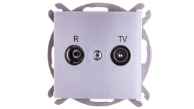 Sentia Gniazdo Antenowe Rd/Tv Końcowe Srebrny Połysk 1452-56