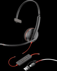 8X214AA Headset, Blackwire 3210, mono, USB-C +USB-C/A