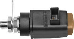 Quick pressure clamp, brown, 300 V, 16 A, solder connection/cable lug, nickel-plated, SDK 800 / BR