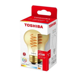 TOSHIBA LED FILAMENT (SPIRAL AMBER) A60 E27 4.5W 2200K/10szt./