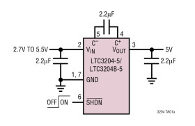 Low Noise Regulated Charge Pump in 2 × 2 DFN
