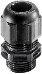 Cable gland, with short connection thread, M40, 46 mm, IP68/IP69, black, 10066125
