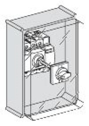 Obudowa odporna na wpływy atm., czerw. rączka -plastik do Interpact IN40...160 28968