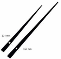 UM213B.H9033 Komplet wskazówek do mechanizmów wzmocnionych H: 331mm M: 452mm