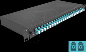 67010 19" FO splice box, 24x LC duplex OM3, 1RU