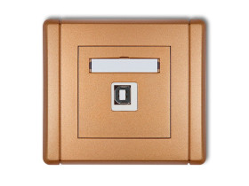 FLEXI Gniazdo USB-AB 2.0 złoty metalik 8FGUSB-3 KARLIK