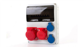 Rozdzielnica Lago 11M - Gniazda 16A 5P, 32A 5P, 2X230v + Zabezpieczenia (Mcb...