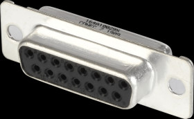 164A10029X D-SUB socket, 15-pin, solder bucket