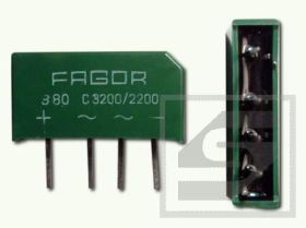 Mostek B80C3200/2200 (3.2A/80V) płaski FAGOR