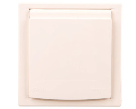 Gniazdo pojedyncze Asfora SCHUKO IP44 kremowe z ramką EPH3100323