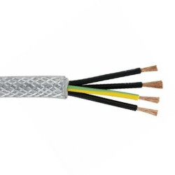 Kabel sterowniczy SY 4 rdzeniowy , Ekranowany, izolacja Polichlorek winylu PVC, D 12.5mm , 50m