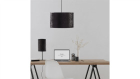 Lampa Wisząca Wood Claud Kolor Czarny/Drewno Aluminium/Metal, Led 1350 Lm...