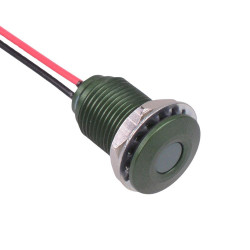 Q10F5AGXXHG12E Hyper Bright Green 10mm 12VDC LED Panel Indicator IP67 APEM