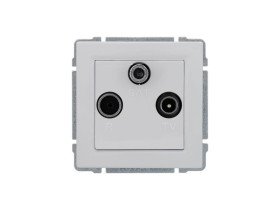 KOS 66 Gniazdo antenowe RTV SAT końcowe bez ramki biały 660476 KOS