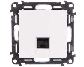 VALENA LIFE Gniazdo komputerowe RJ45 kat.6A STP białe 753148